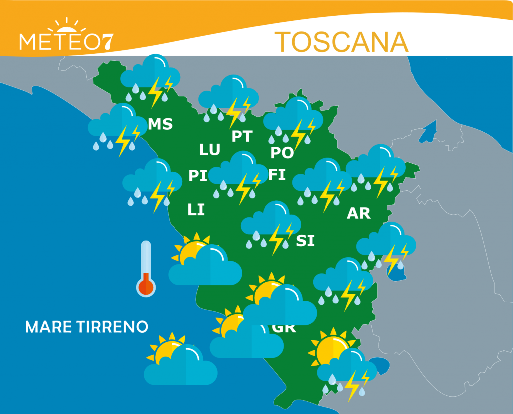 Previsioni meteo Toscana 22 Giugno 2019