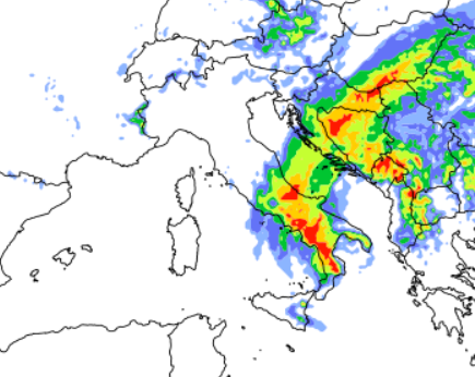 Pioggia prevista per la giornata di domani 1 Giugno 2019