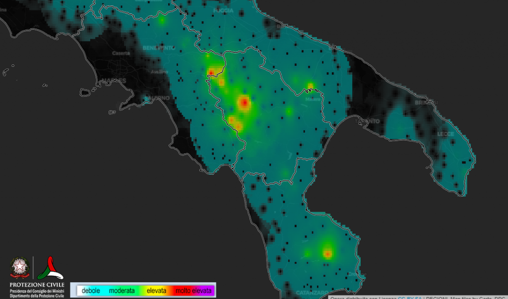 meteo Potenza pioggia accumulata 18 giugno 2019