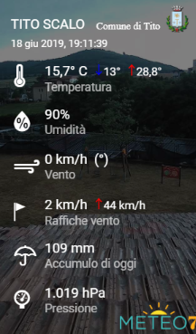 meteo tito pioggia accumulata 18 giugno 2019 meteo7