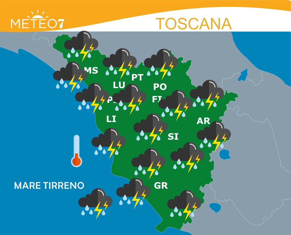 meteo toscana 15 Luglio 2019