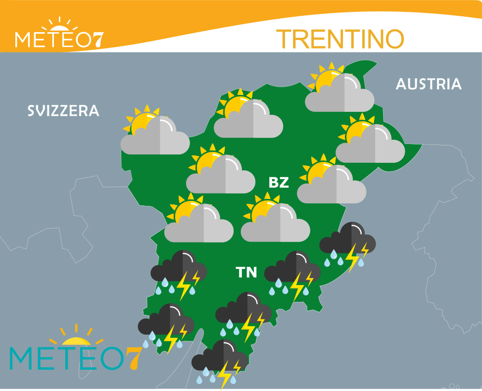 meteo trentino 15 Luglio 2019