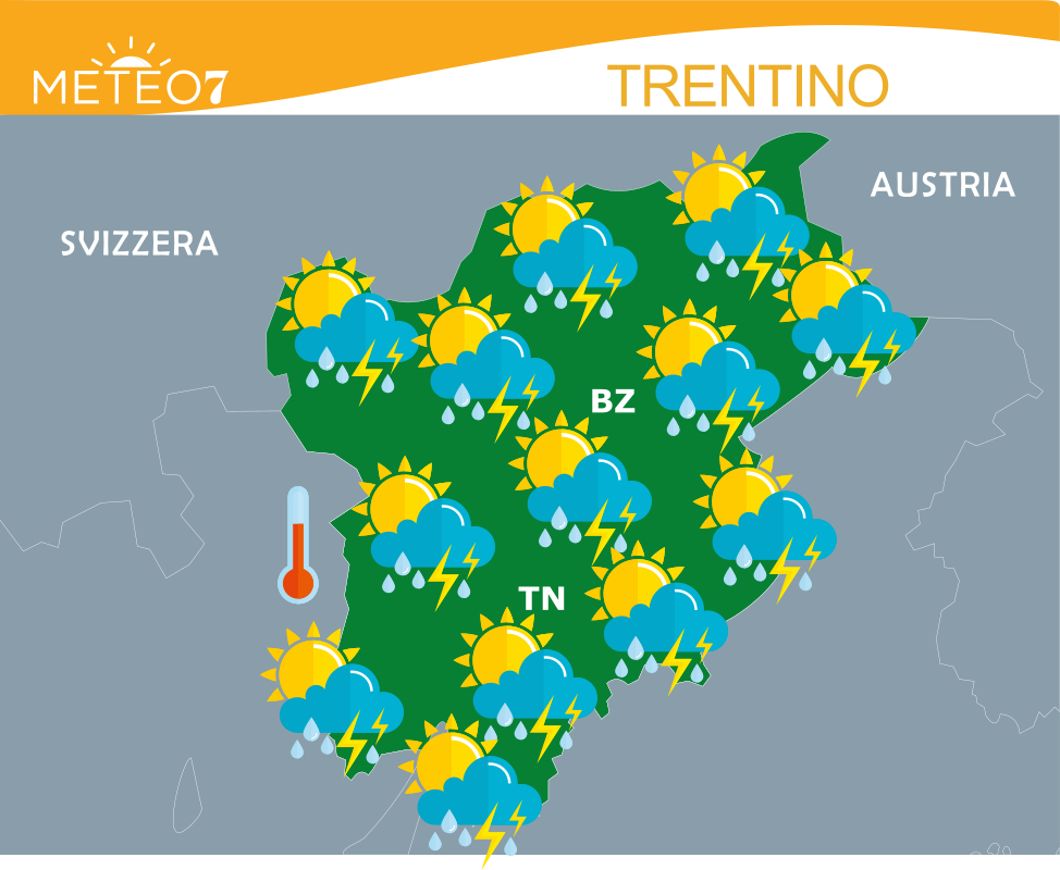 meteo trentino 3 luglio 2019