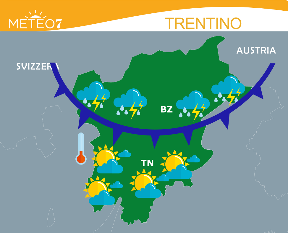 meteo trentino 7 luglio 2019