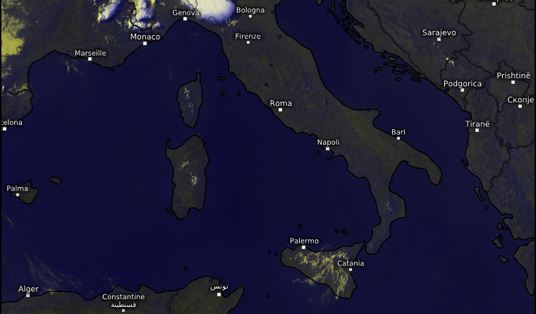 immagine satellitare meteo italia