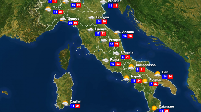 meteo italia martedì 29 ottobre 2019