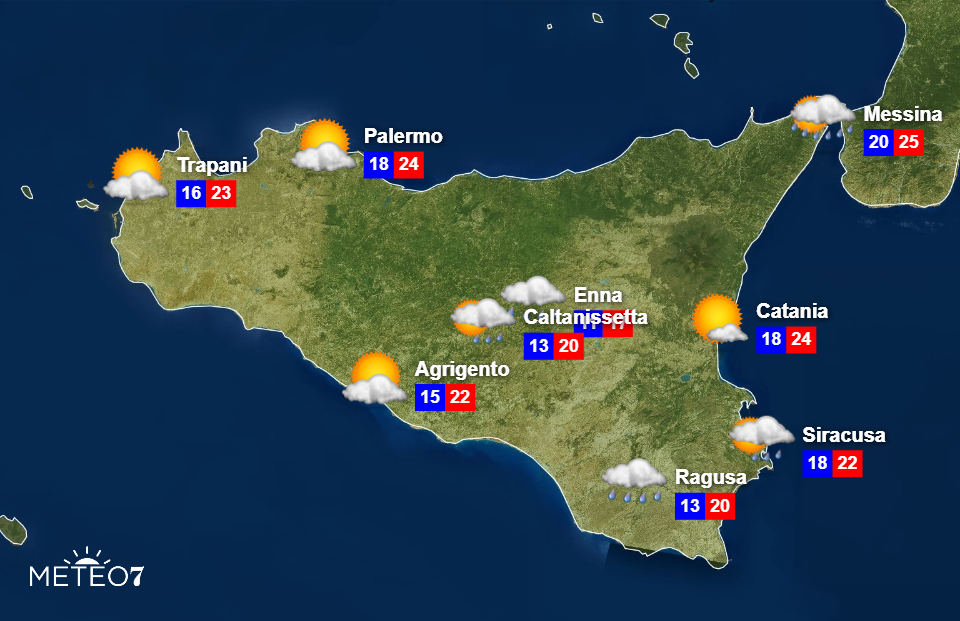 Meteo Sicilia Sabato 26 Ottobre 2019