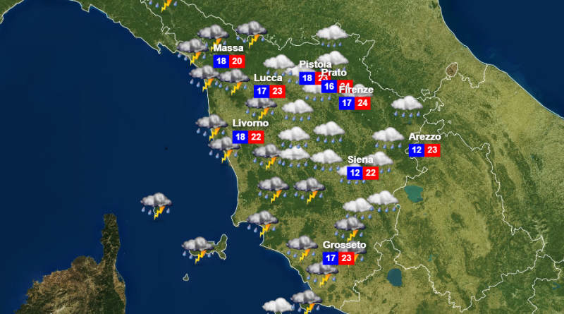 meteo toscana giovedì 24 ottobre 2019