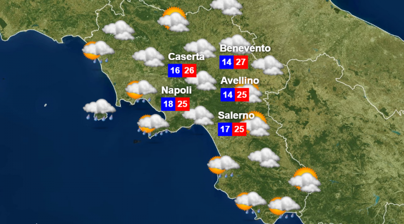 Meteo Campania per Venerdì 25 Ottobre 2019