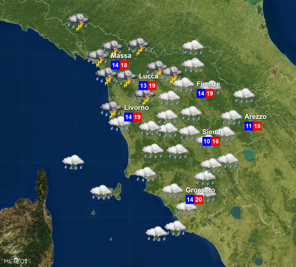 METEO Toscana ECCO le previsioni per Venerdì 1 Novembre 2019 Meteo7