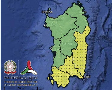Allerta meteo Protezione Civile per la Sardegna Allerta meteo Protezione Civile per la Sardegna
