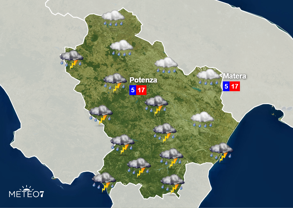 Meteo Basilicata Lunedì 11 Novembre 2019