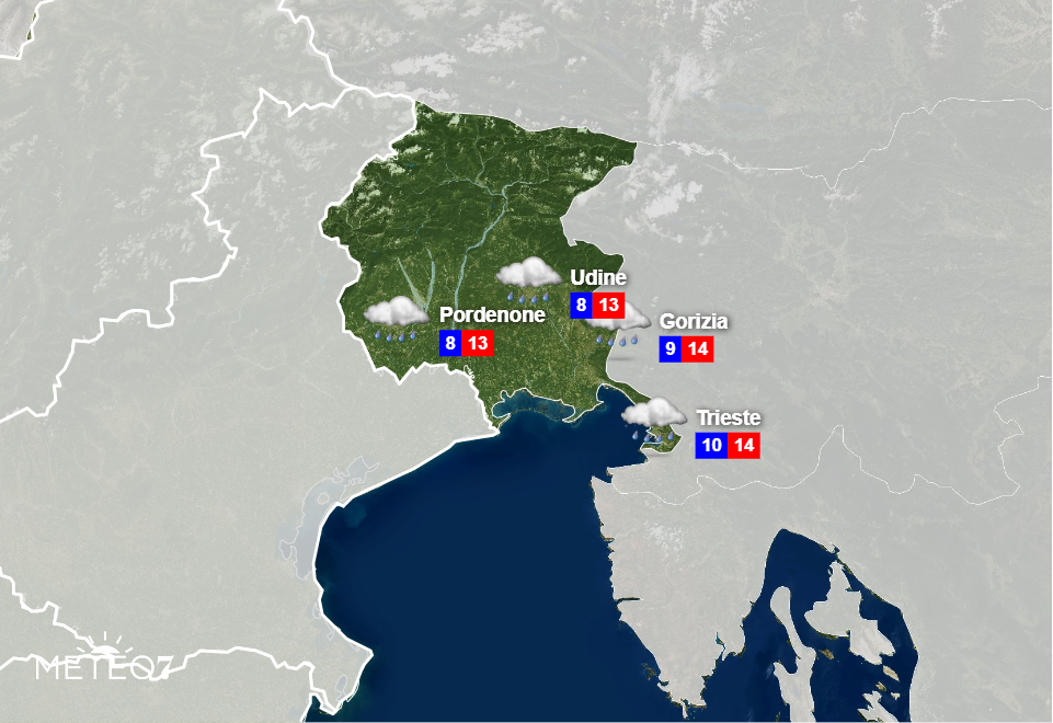 Meteo Friuli Venezia Giulia Lunedì 18 Novembre 2019