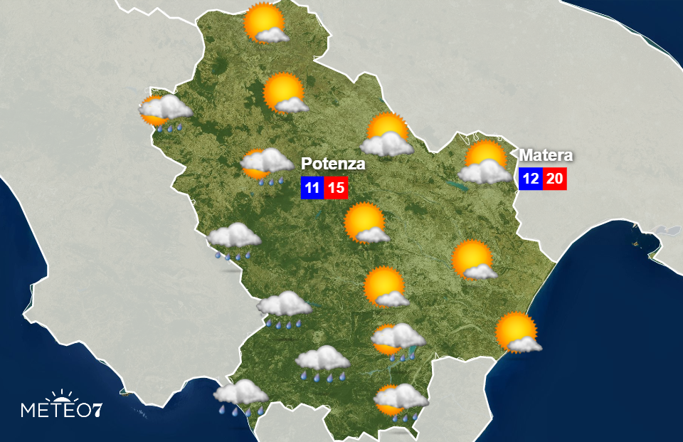 Meteo Basilicata Lunedì 4 Novembre 2019