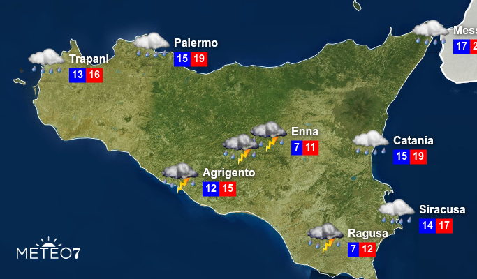 Previsioni meteo Martedì 12 Novembre