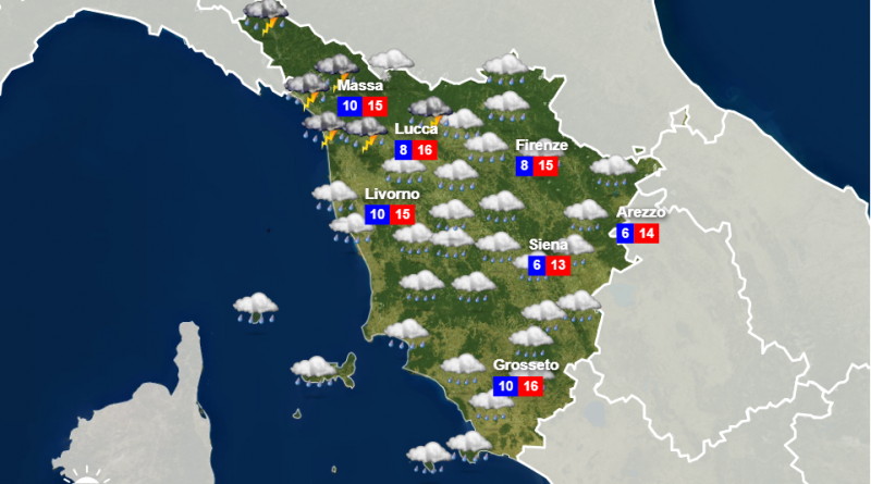 Meteo Toscana Lunedì 18 Novembre 2019