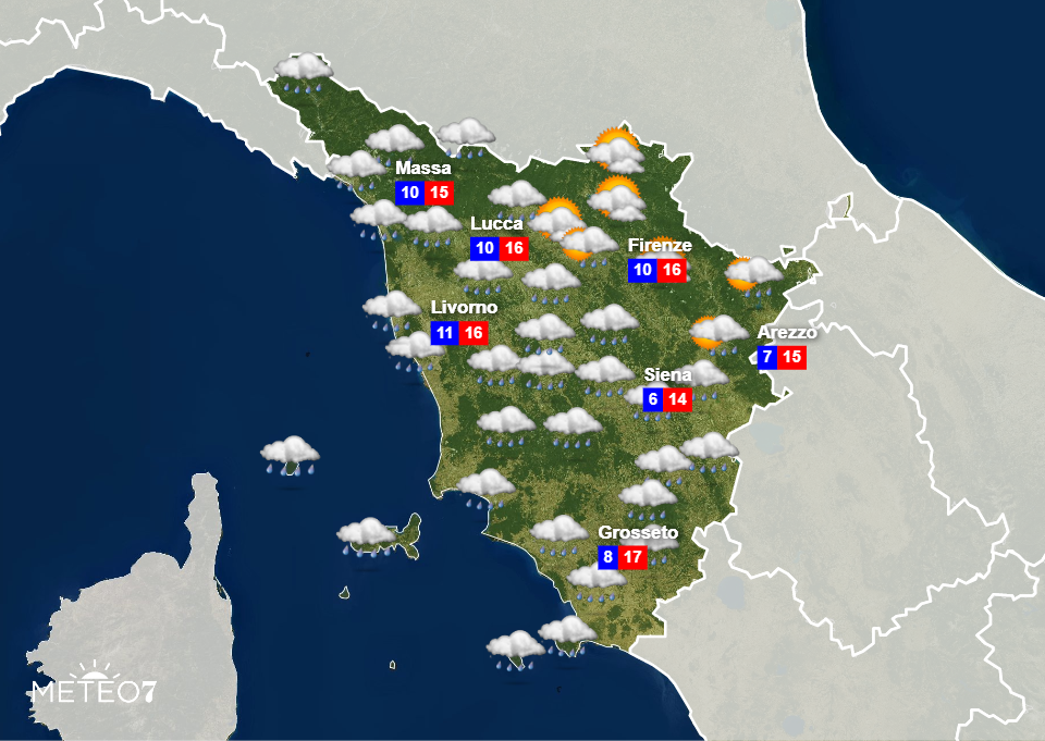 Meteo Toscana Sabato 9 Novembre 2019