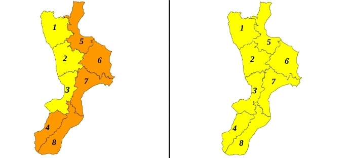 Allerte meteo Calabria per il 12 e 13 Novembre