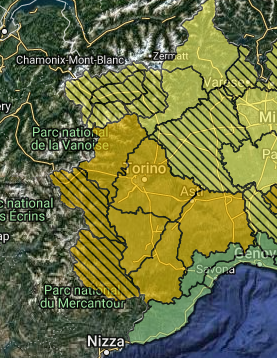 Allerte Meteo Piemonte Lunedì 25 Novembre 2019