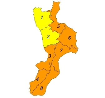 Allerte Meteo per la Calabria per Lunedì 11 Novembre 2019