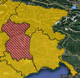 Allerte meteo Lunedì 18 Novembre 2019