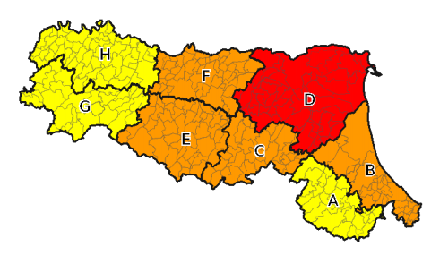 Allerte meteo di criticità per Lunedì 18 Novembre