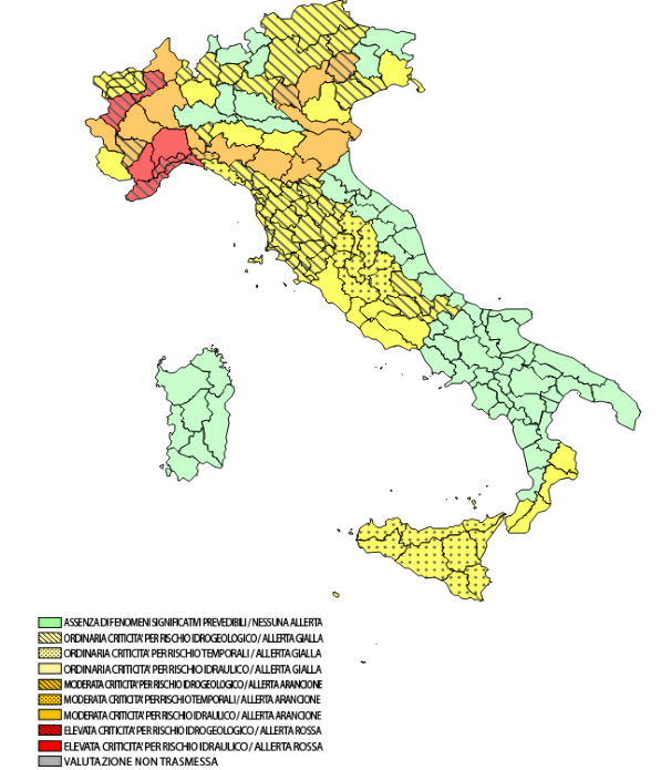 Allerte Meteo Protezione Civile Sabato 23 Novembre 2019