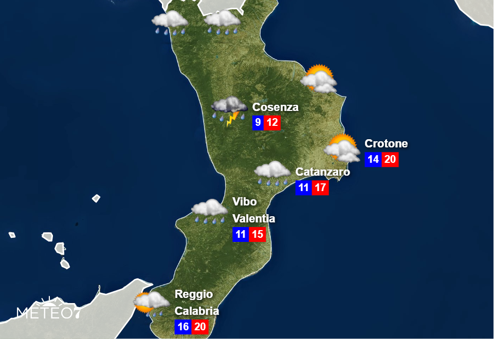 Previsioni per Mercoledì 13 Novembre