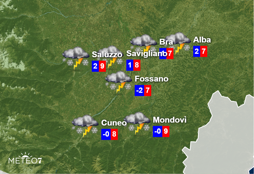 Meteo Cuneo Giovedì 14 Novembre 2019