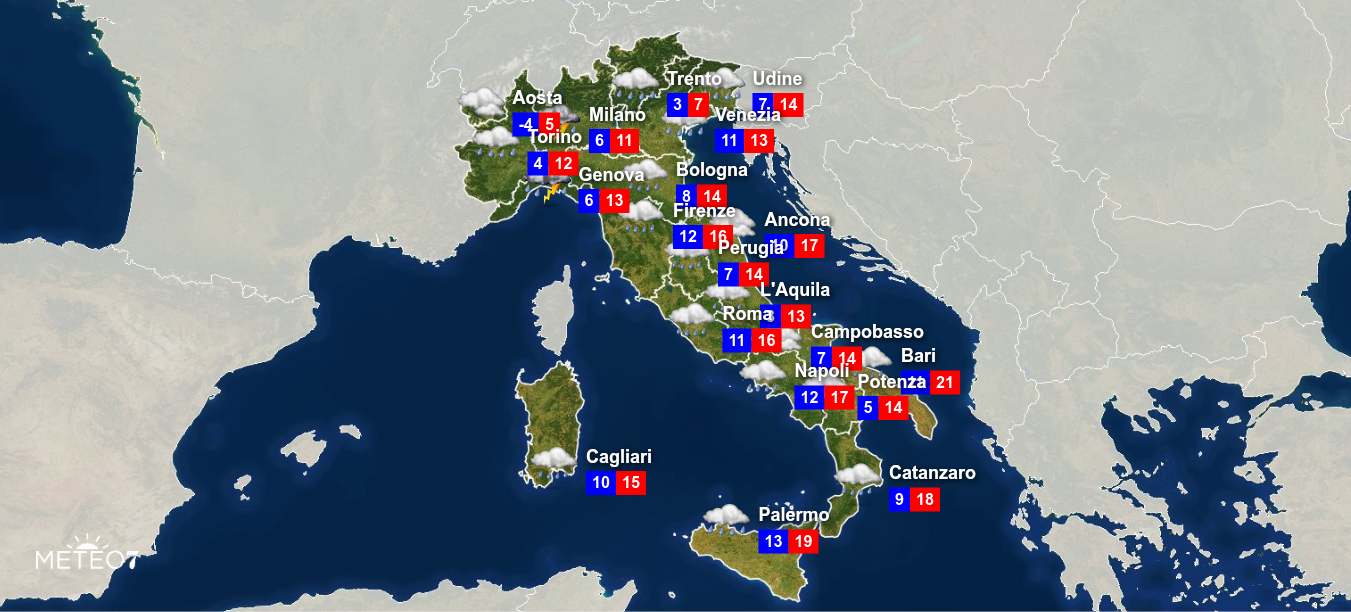 Previsioni Martedì 19 Novembre 2019