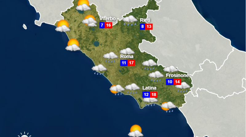 meteo lazio venerdì 29 Novembre 2019