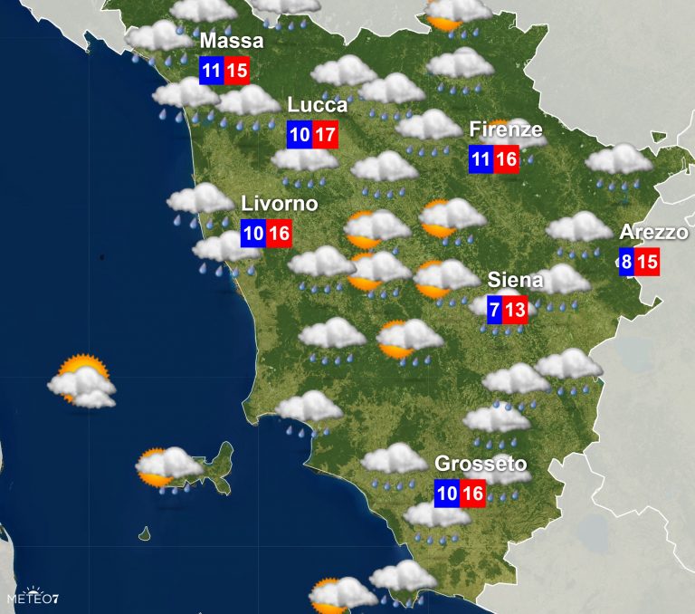 METEO Toscana ALLERTA METEO gialla per Mercoledì 20 Novembre 2019