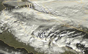 Immagine satellitare dell'Adriatic Effect Snow