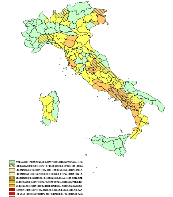 Allerte Meteo Italia Sabato 21 Dicembre 2019