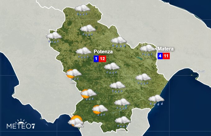 meteo basilicata giovedì 5 dicembre 2019