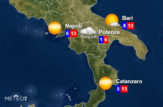 Meteo Sud Mercoledì 11 Dicembre 2019