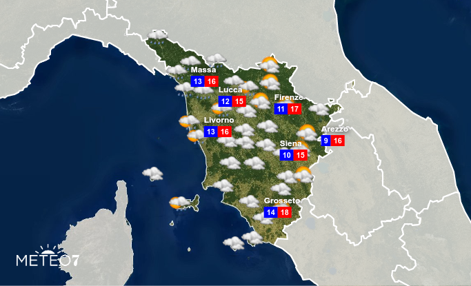 Previsioni Toscana Martedì 17 Dicembre 2019