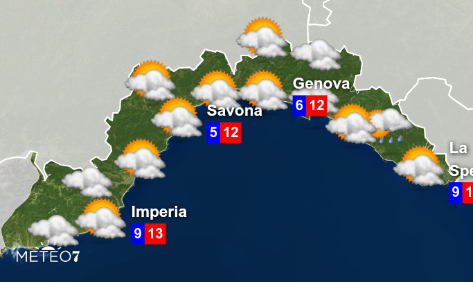 Previsioni Liguria Domenica 26 Gennaio 2020