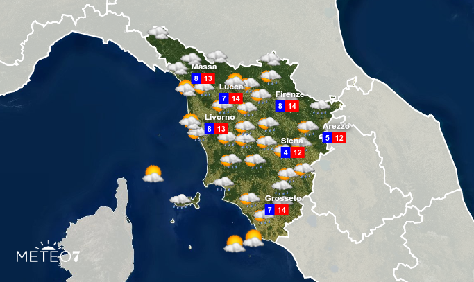 Previsioni Toscana Domenica 26 Gennaio 2020