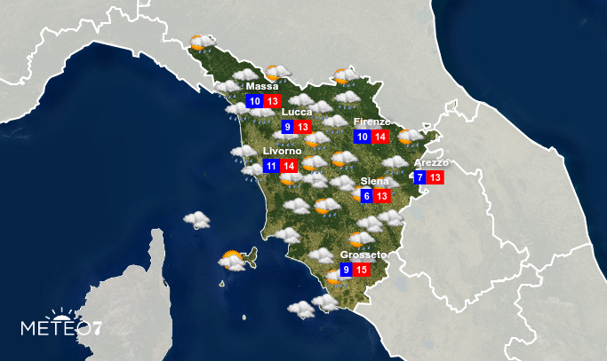 Previsioni Toscana Venerdì 31 Gennaio 2020