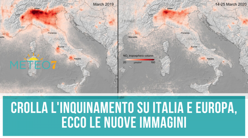 Coronavirus e Ambiente ecco le NUOVE immagini satellitari, CROLLA l'inquinamento su Italia e Europa