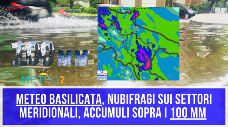 METEO Basilicata ALLERTA METEO arancione, rischio ALLUVIONI sui settori MERIDIONALI