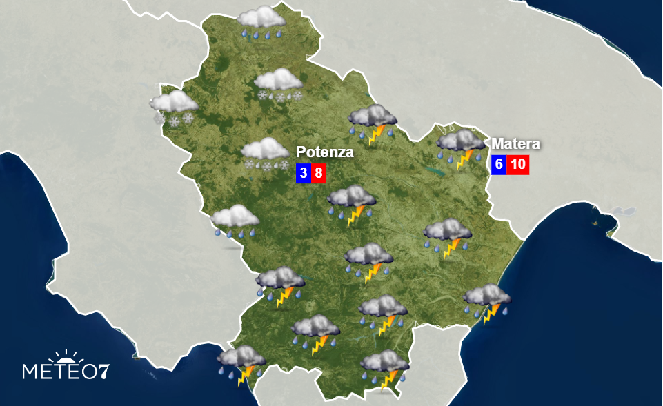 Meteo Basilicata Giovedì 26 Marzo 2020