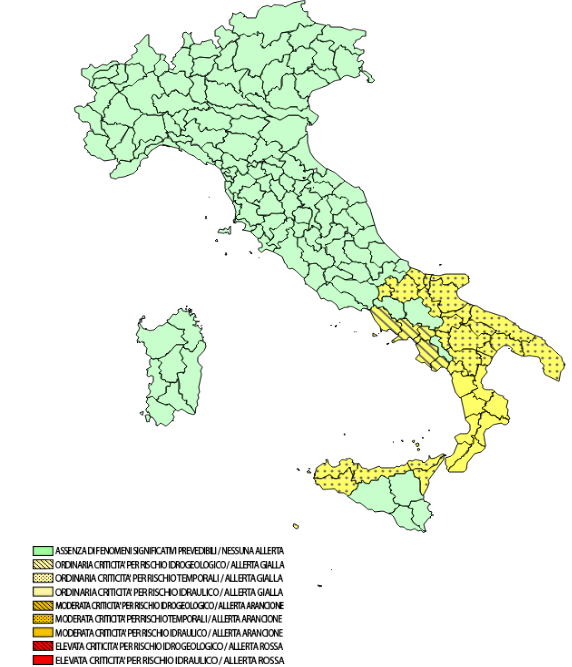 Allerte Meteo Italia Sabato 7 Marzo 2020