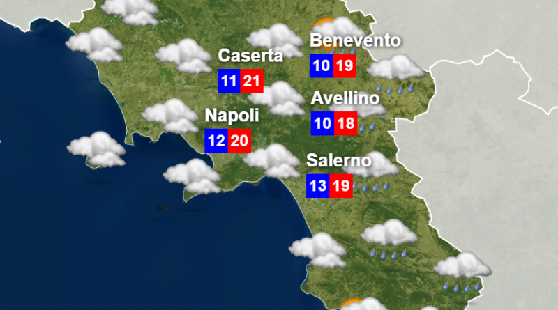 meteo campania domenica 22 marzo