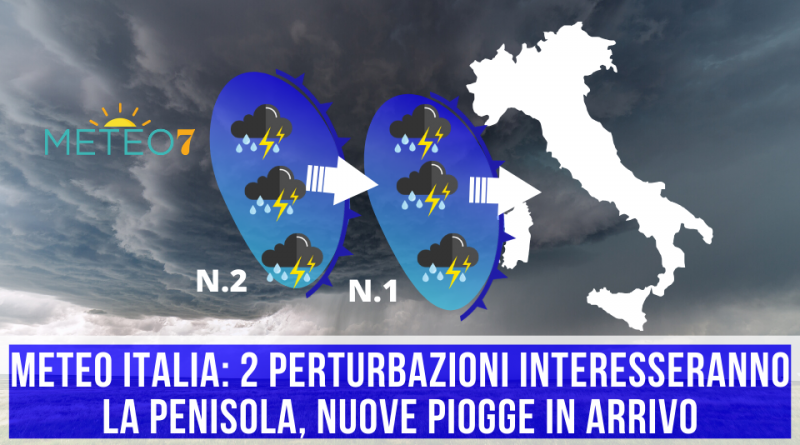 METEO Italia 2 PERTURBAZIONI interesseranno la Penisola, nuove PIOGGE in arrivo