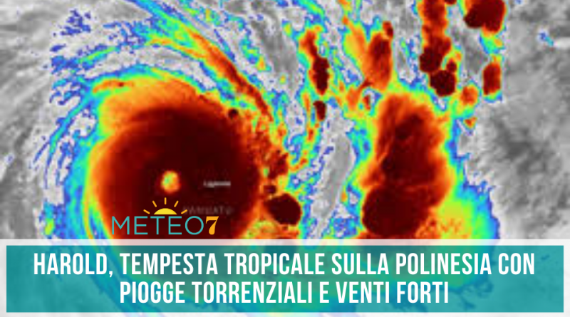 Tempesta Tropicale Harold, piogge torrenziali e venti forti sulla Polinesia