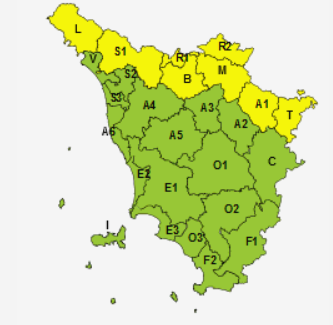 Allerte Meteo Toscana Lunedì 15 Giugno 2020