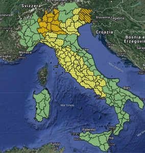 Allerte Meteo Italia Lunedì 8 Giugno 2020